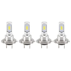 4 Stuks Mini H7 + H7 Combo Led Koplamp Kit Gloeilampen Hoge Dimlicht 240W 52000lm 6000K Kit Super Wit