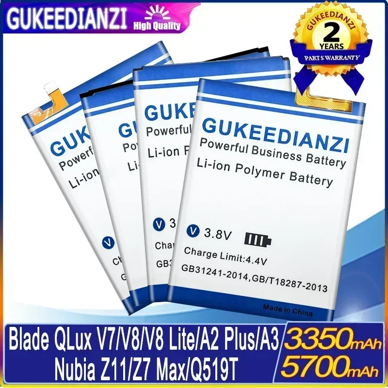 

Mobile Phone Battery For ZTE Q519T Blade X3 D2 A452/Nubia Z11 NX531J/QLux A430/V8 Lite/A3 T220/BA910 A512/A2 Plus/Z7 Max + Tools