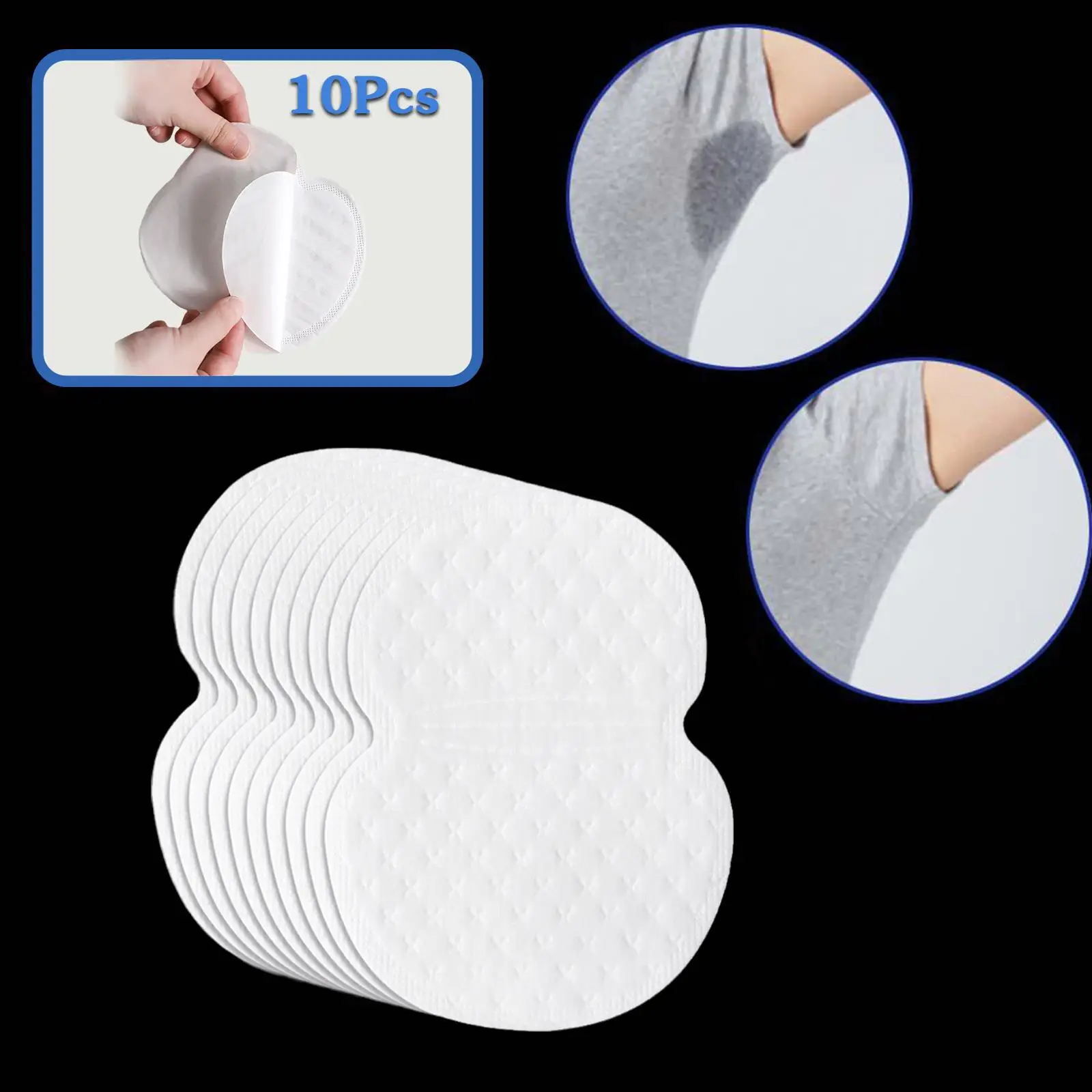 100pcs/set Summer Armpit Sweat Pads Underarm Deodorants Stickers Absorbing Disposable Anti Perspiration Patch