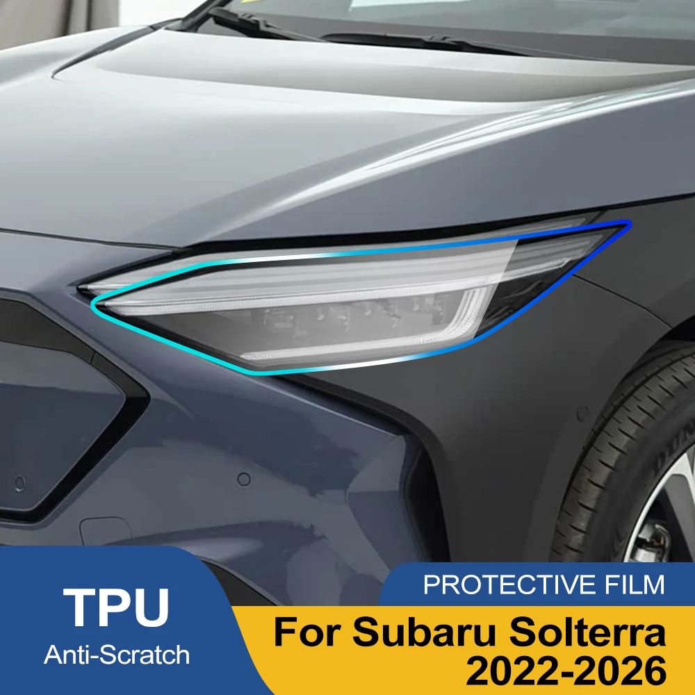 

Защитная пленка из ТПУ/ППФ на заказ для фар Subaru Solterra 2022-2026, глянцевая, дымчато-черная, предварительно вырезанная, антицарапийная