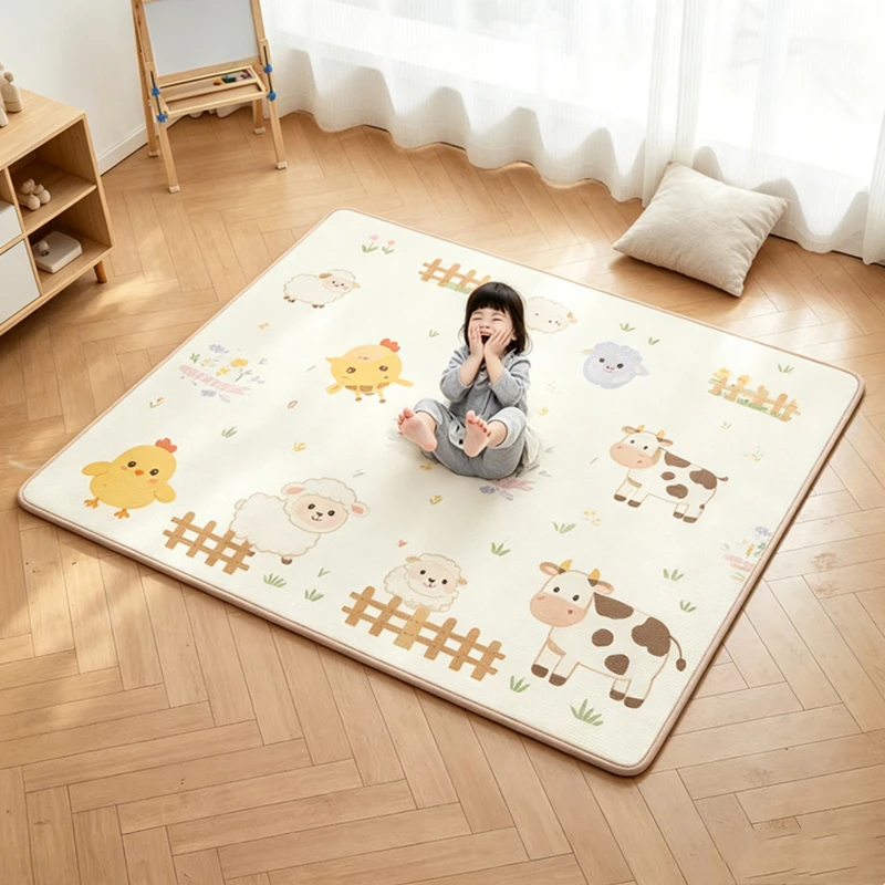 Comfort Toddler Crawling Mat Foldable Waterproof Anti-slip Double Sided Pattern Infant Activity Floor Cushion