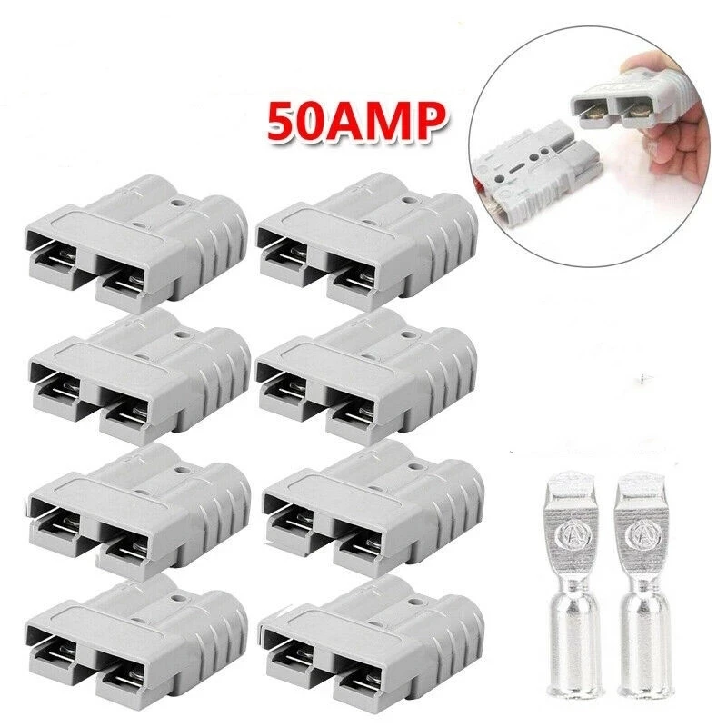 50A Quick Plug Battery Charging Connector For Anderson Style Plug Connectors DC Power Tool Motorcycle Socket Adapter Accessories