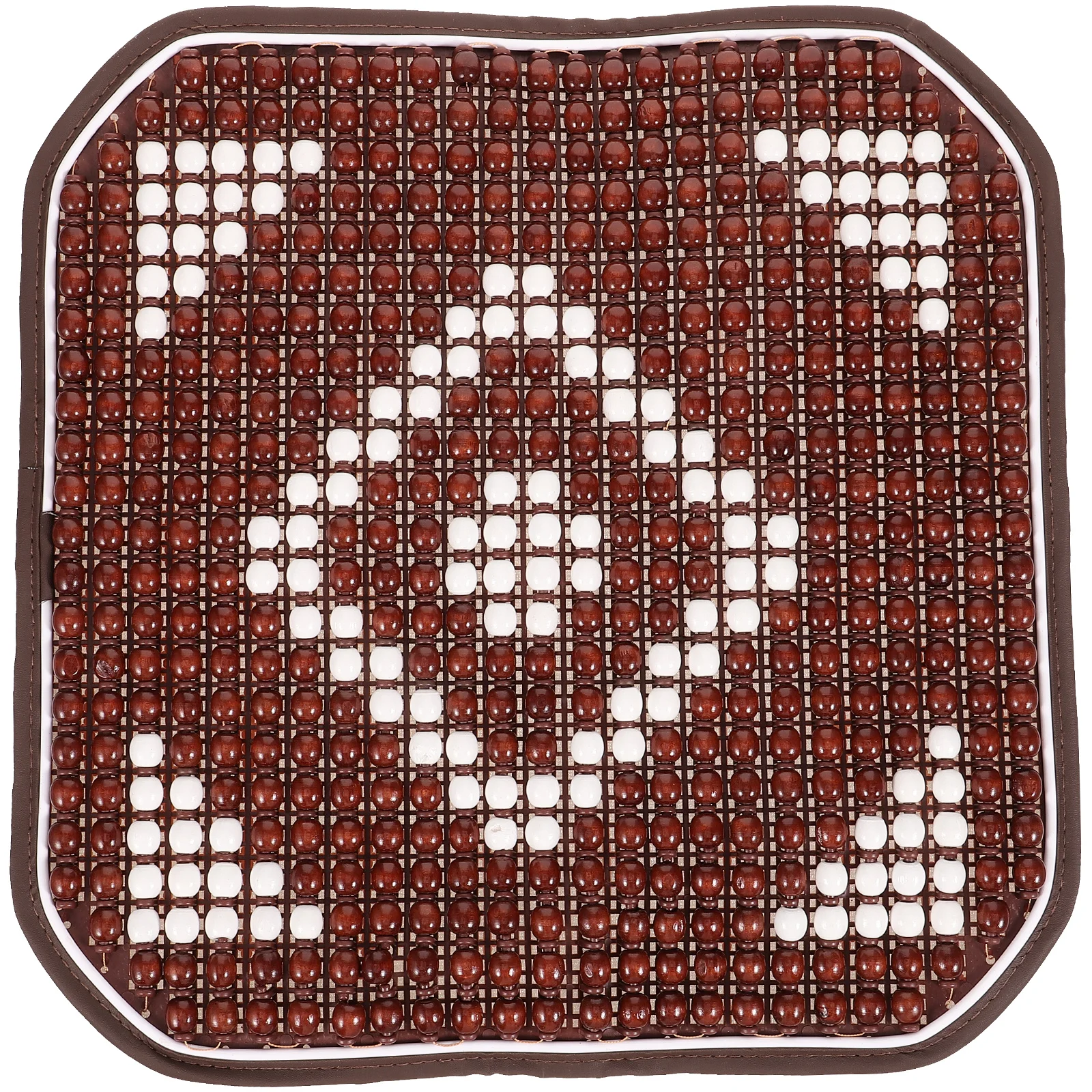 العالمي حبة خشبية غطاء مقعد السيارة مختلط الألوان تنفس دوران الهواء التبريد تدليك الصيف وسادة اكسسوارات السيارات #1