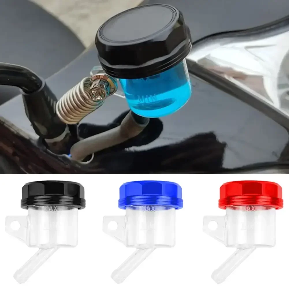 Aluminum Alloy Motorcycle Brake Fluid Reservoir Motorbike Rear Clutch Tank Oil Fluid Cup Universal for Honda Suzuki Yamaha BMW