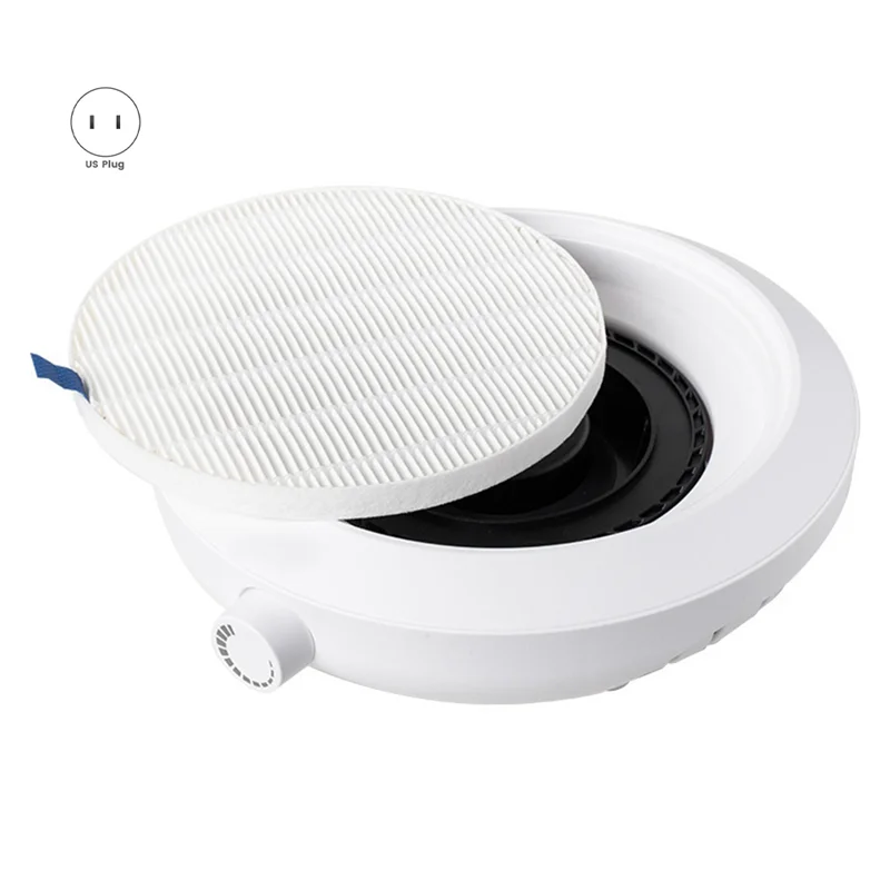 A02V-Compact Vacuum Fan Dust Collector Nail Polisher Vacuum Cleaner Nail Remover Dust Collector US Plug