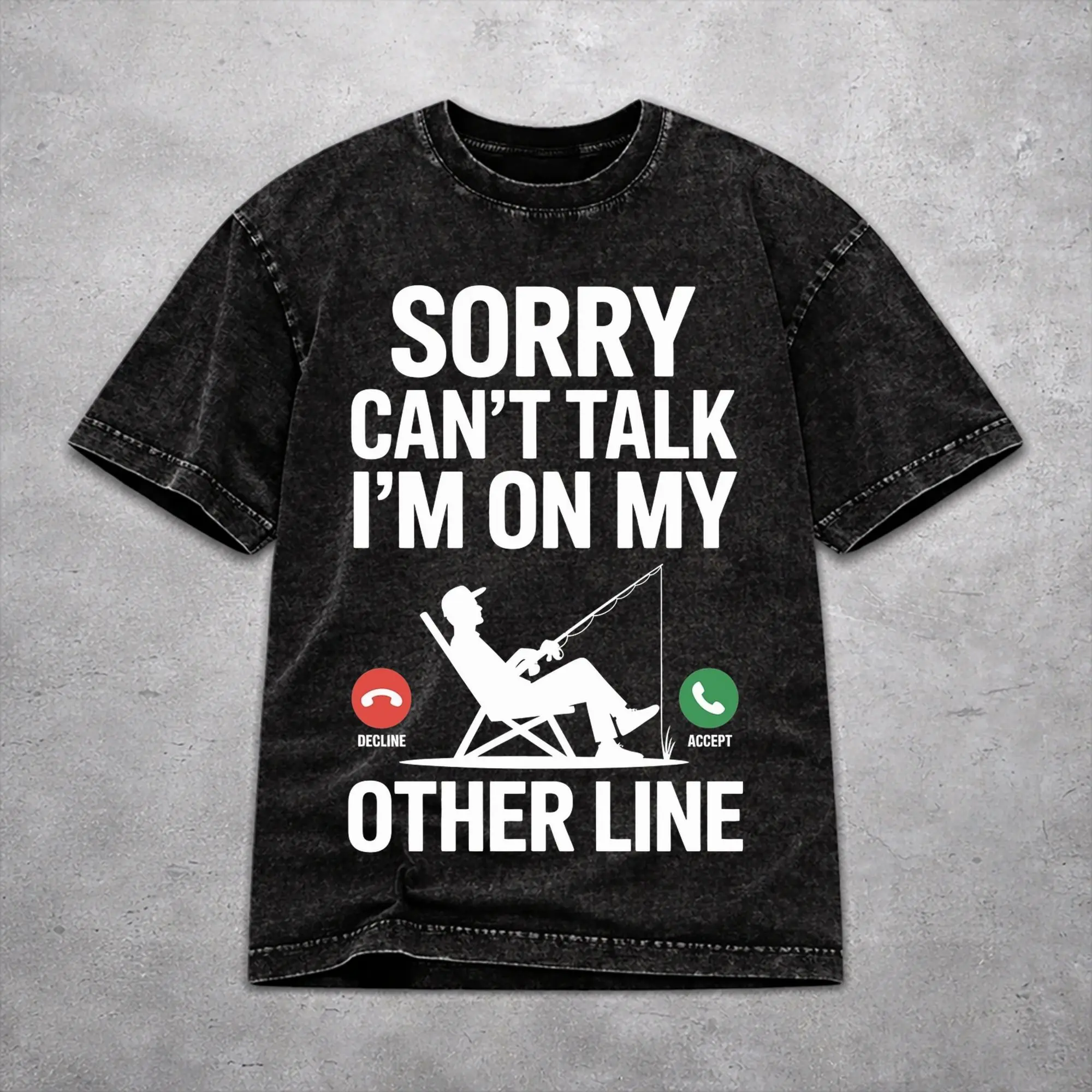 Men Women Wased T-shirts  Sorry Can't Talk I'm On My Other Line Print T Shirt Outfit Oversize  Tee Shirt