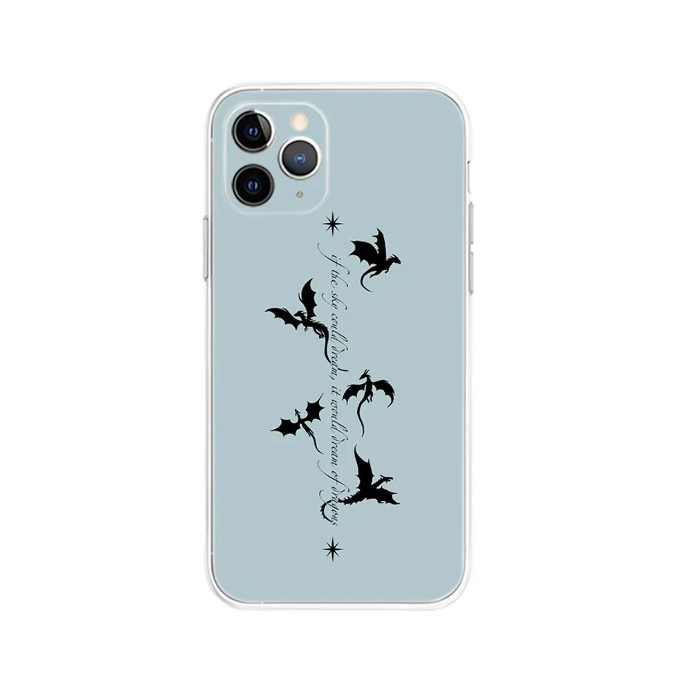 F-Fourth Wing Dragon  Phone Case For iPhone Apple 15,14,13,12,Mini,11,Pro,Max,Plus,X,XR,XS,8,SE,2020,Plus Transparent Cover