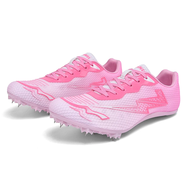 2025 New Men Women Track Field 7 Spikes Running Sneakers Professional Athletic Sprint Nail Sport Shoes Size 33-45