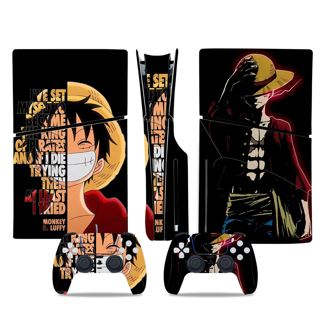 Anime Luffy Gear 5 PS5 Slim Disc Skin Sticker Decal Cover for Console Controller PS5 Slim Disk Skin Sticker Vinyl