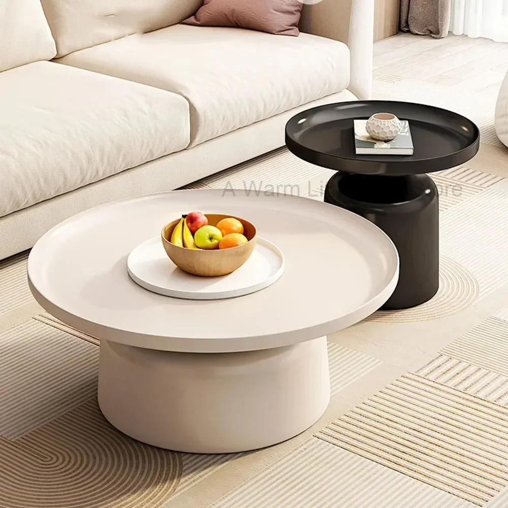 

Storage Living Room Coffee Table Simple Modern Space Saving Luxury Side Table Nordic Round Table De Chevet Office Furniture