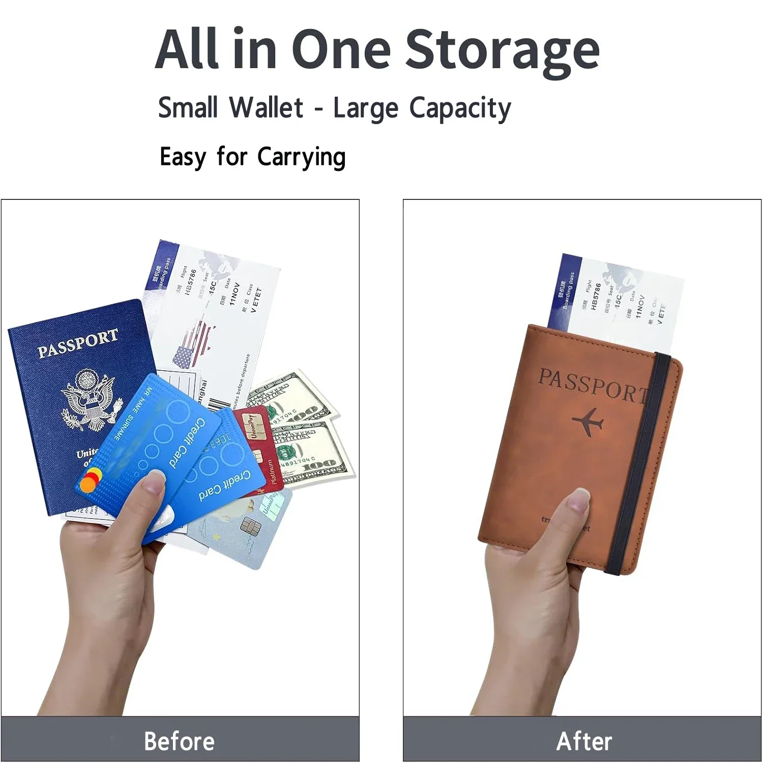 

Passport Holder for Travel Essentials Passport Wallet Cover Case for Travel Accessories,Passport Book Holders for Women/Men
