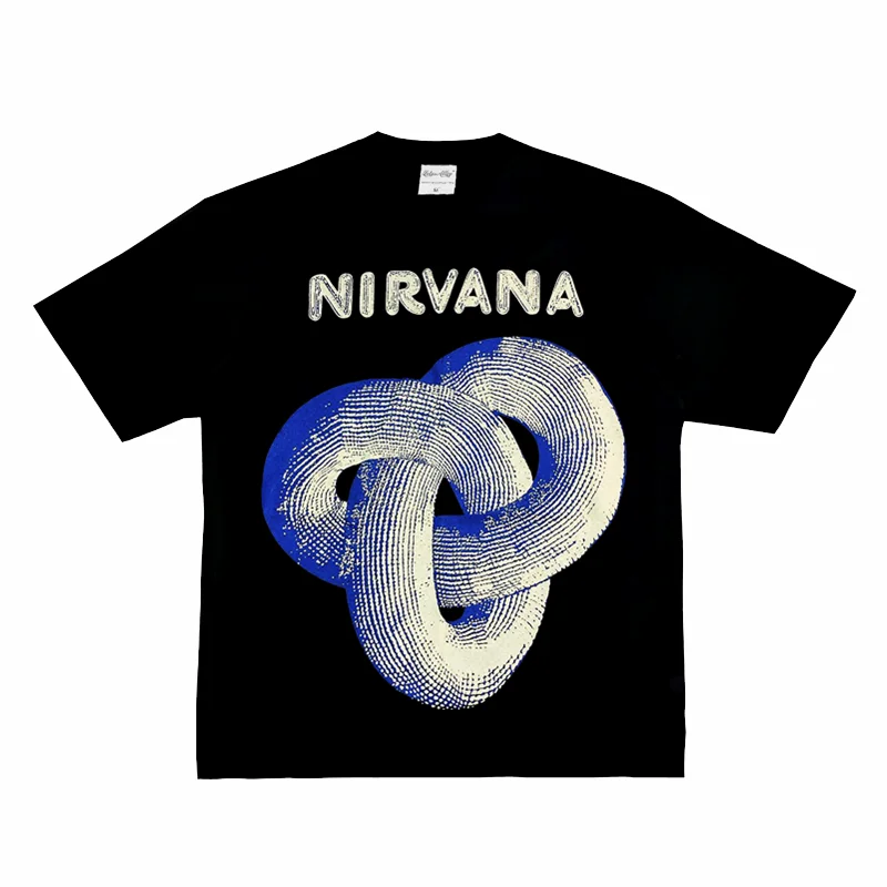 Nirvana Rock Band T Shirt Men Graphics Printed Streetwear Trendy Brand Crewneck Tee Shirt Unisex Women Casual Pure Cotton Tshirt