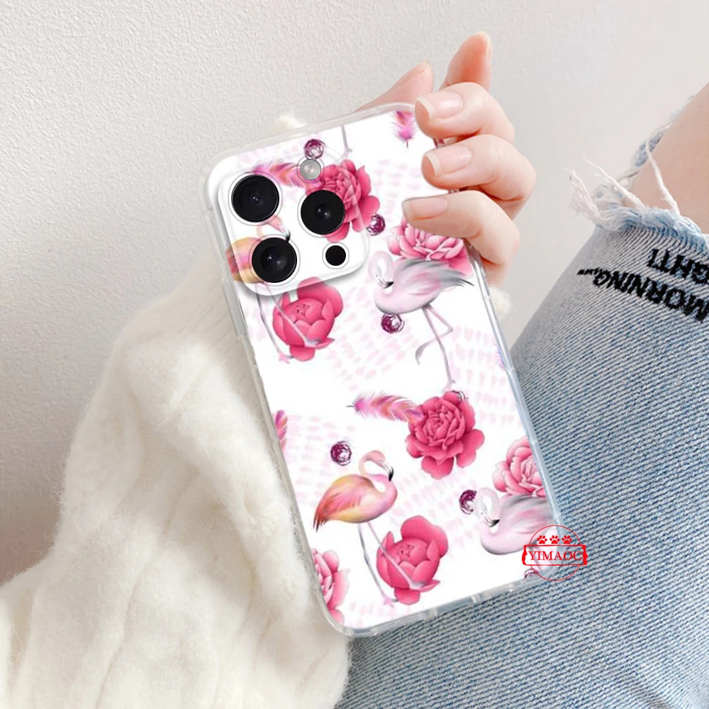 8Q Animal flamingo Soft Case for Motorola Moto G4 Plus G41 G5 Plus G50 G51 G5S G6 Play G60 G7 Power G71 G5 G9