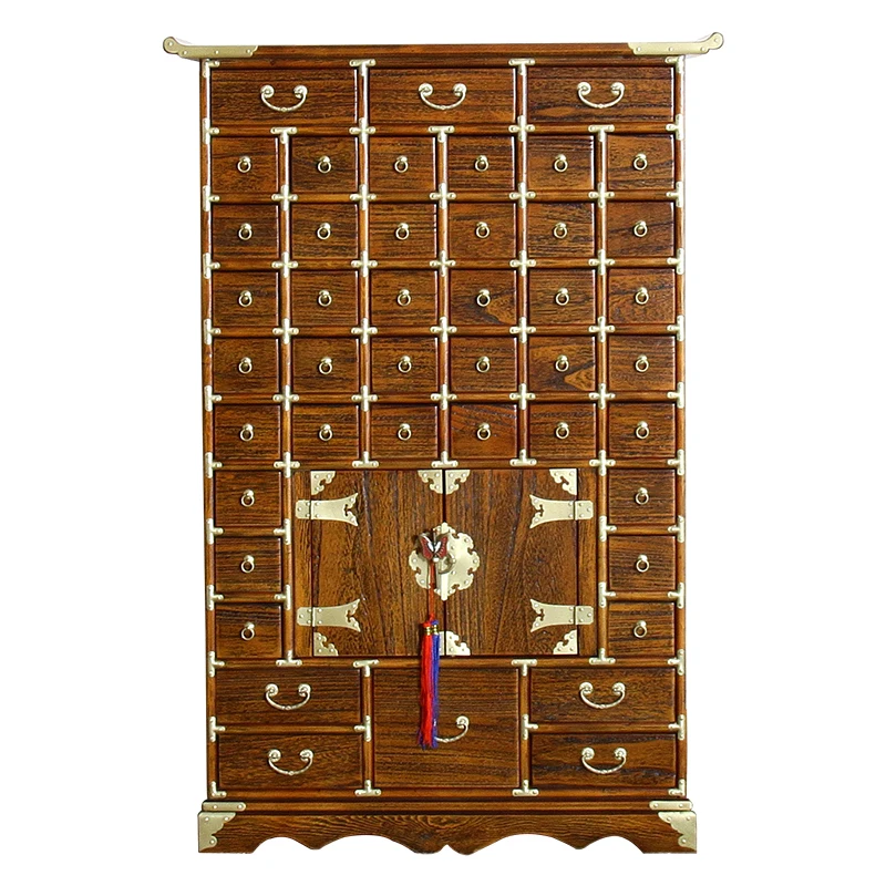

Shantong solid wood traditional Chinese medicine cabinet, household medicinal materials storage, traditional Chinese medicine