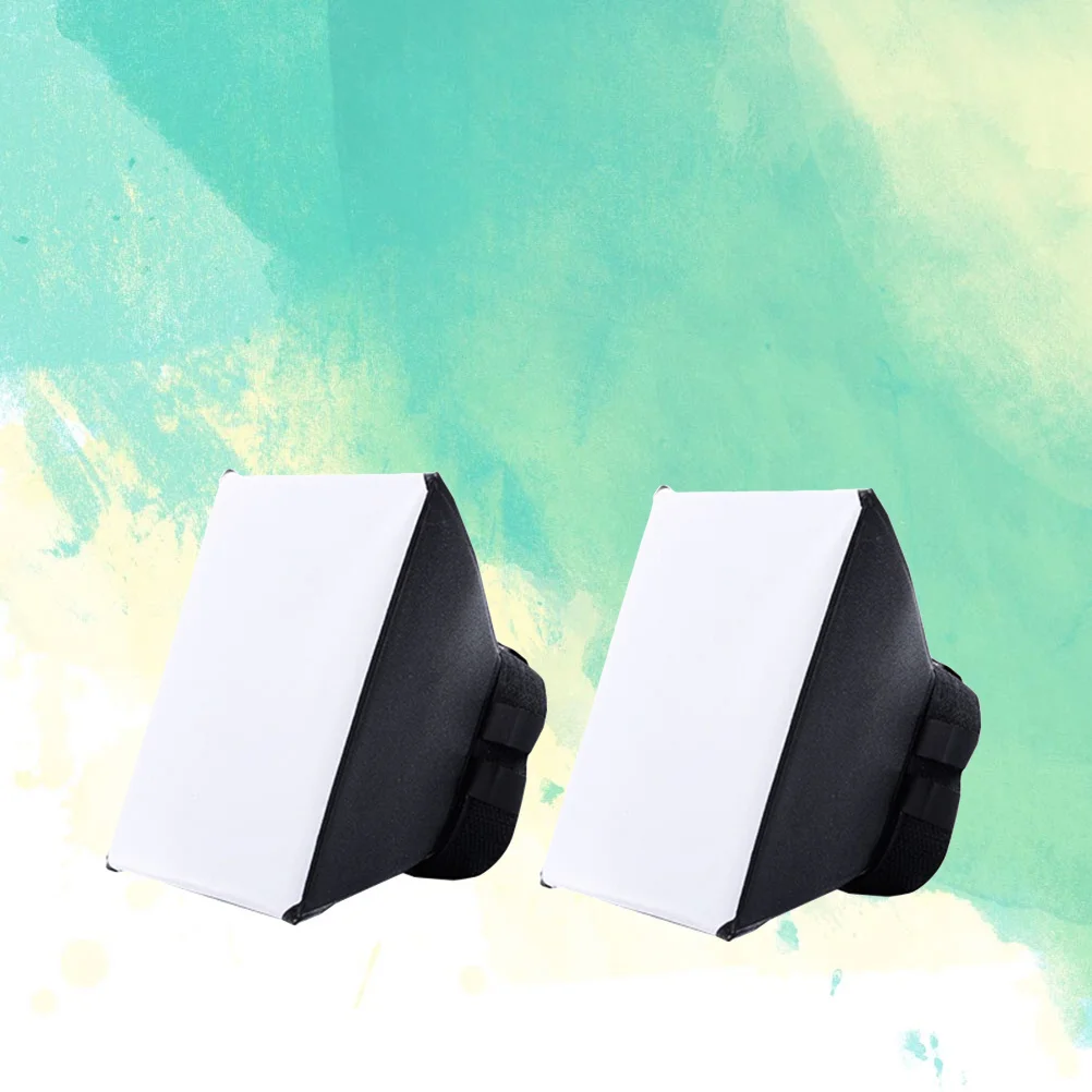 

2Pcs Universal Photography Softbox Flash Diffuser Set Portable Foldable for Dslr Camera Flash Diffuser Soft Lighting