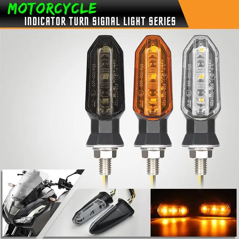 2Pcs Motorcycle Turn Signal Lights Flashing Light Blinker Turn Universal LED Lamp 12V LED Blinker Auto Accessories For Motorbike