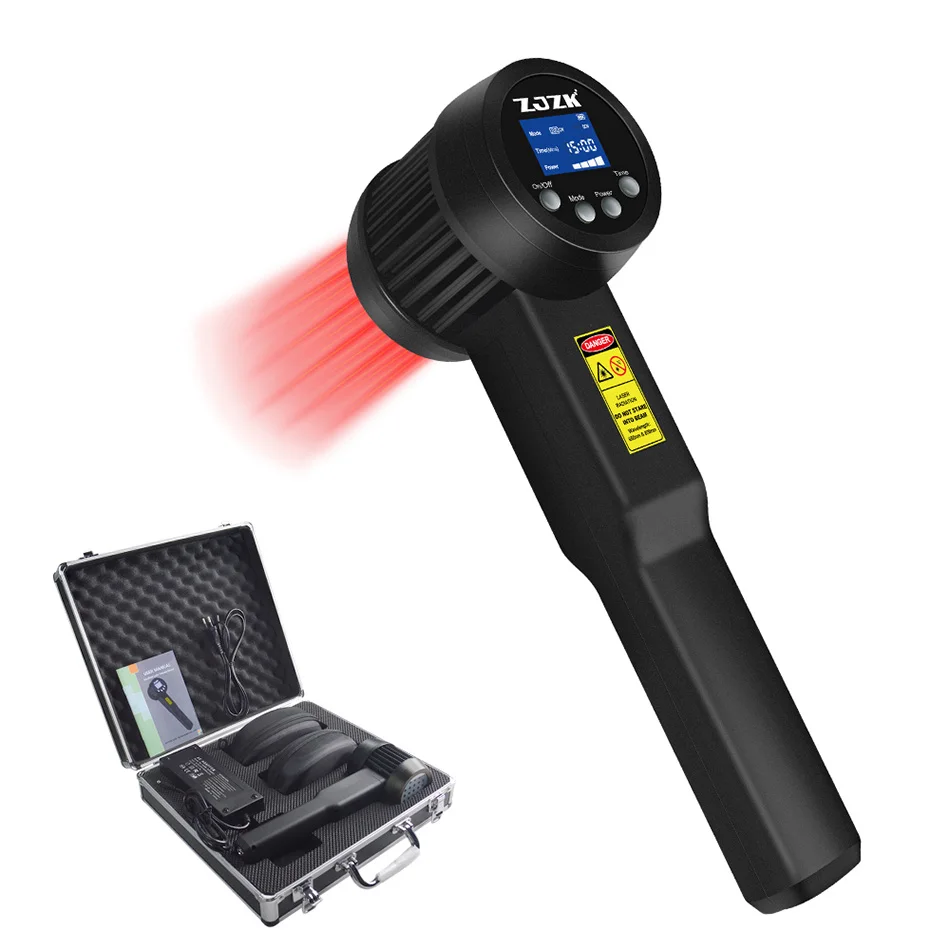 ZJZK 5W Photobiomodulation Laser Therapy Red Infrared Light Device 15*808nm+10*650nm for Cervical Spondylosis Arthritis Cure