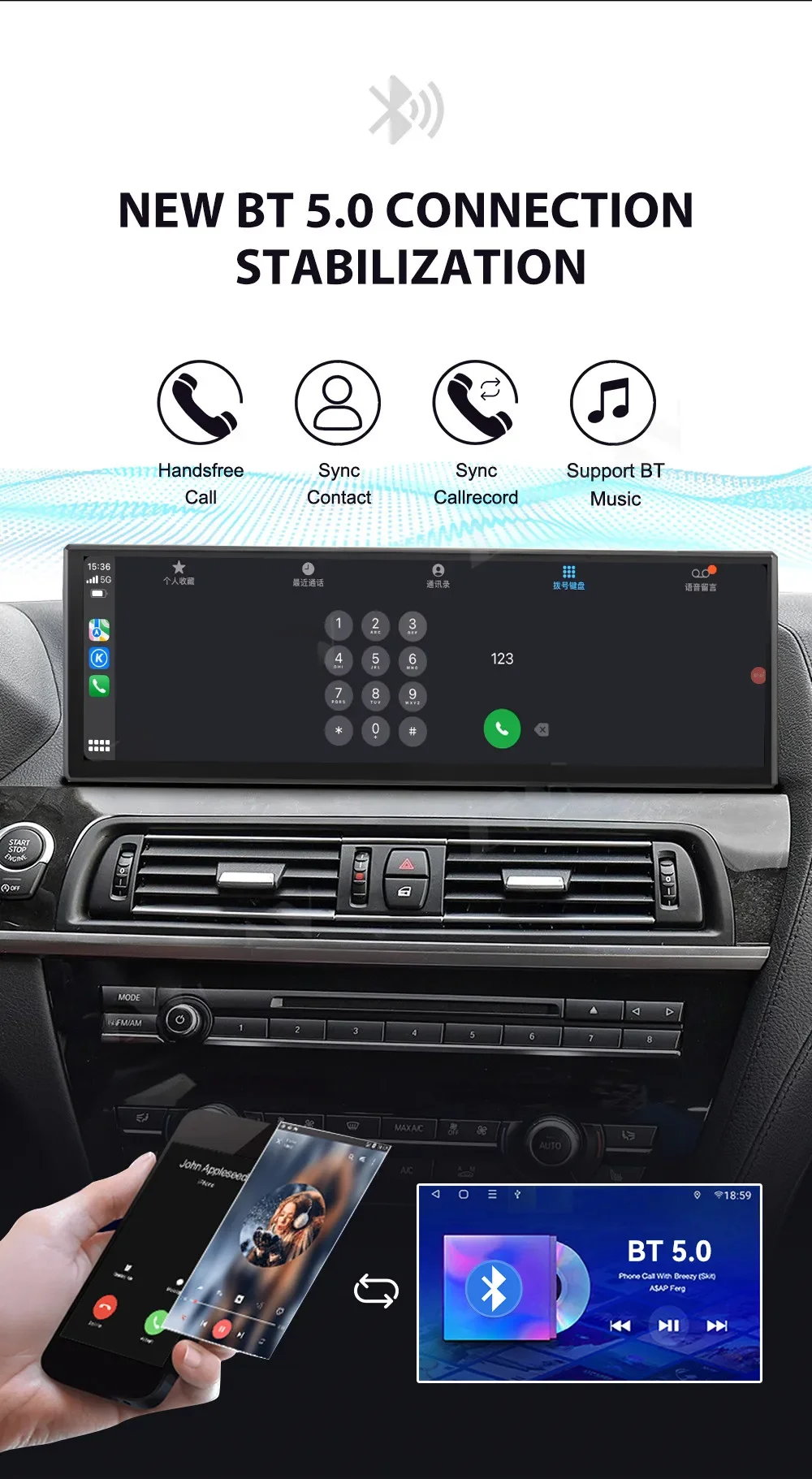 14.9 Inch Android 13 Carplay ID8 For BMW 6 F06 F12 F13 M6 6GT Car Multimedia Player GPS Navigation Auto Radio Screen Headunit