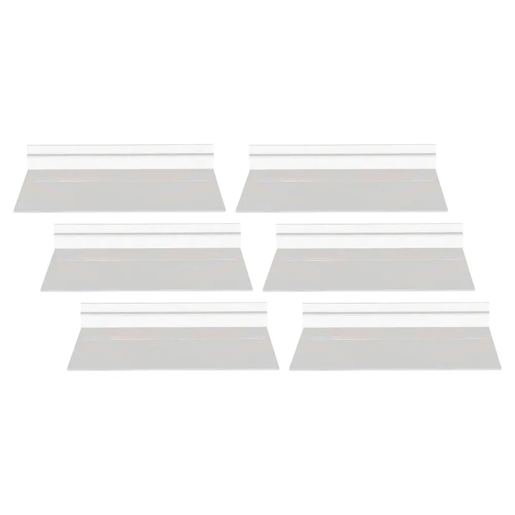 

6pcs Clear Transparent Display Shelves Slatwall Shoe Organizer Wall Mount Retail Store Fixtures Plastic Storage Solution