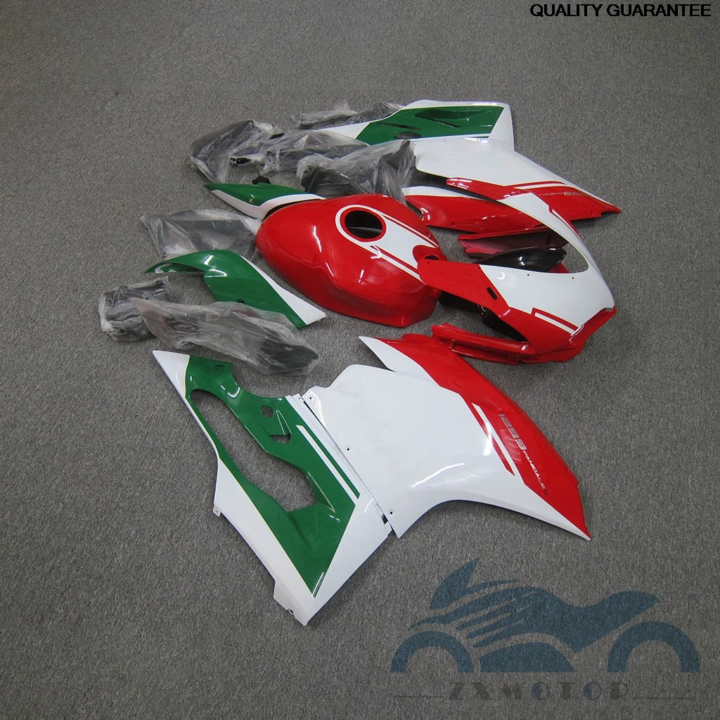 

Full set Motorcycle Fairings kits Set For DUCATI 959 1299 2015 2016 2017 2018 2019 white green red (With Fuel Tank Cover)