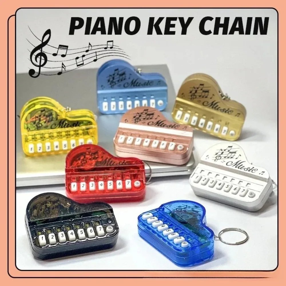 Mini Teclado de Piano Electrónico Portátil con Llavero, Instrumento Musical de Juguete, Colgante para Mochila para Amantes de la Música