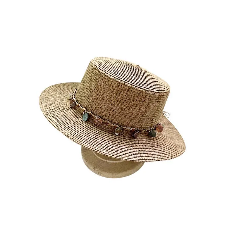 Womens Sun Hats Caps Spring and Summer Men Women Straw Sunscreen Clothing Accessories Classic Beach Fancy MW1231