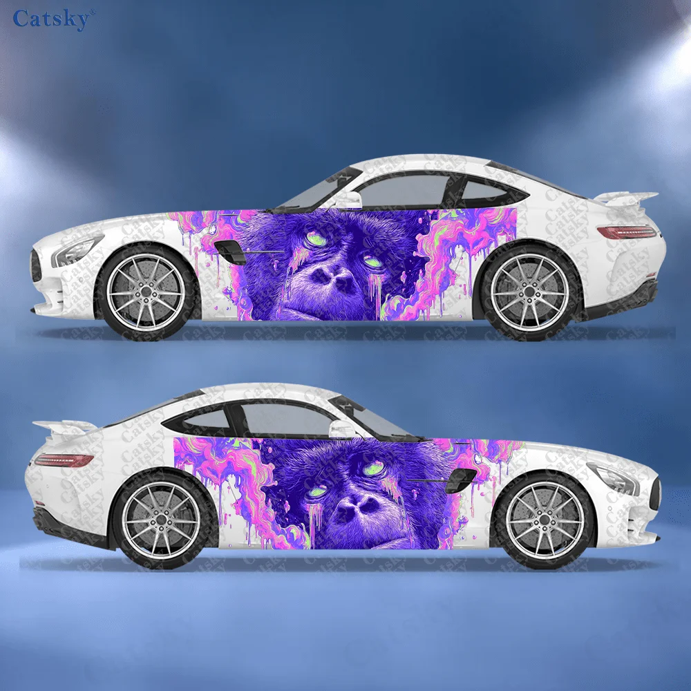2-adesivi-funky-purple-monkey-resistenti-anti-sbiadimento-migliorano-l'estetica-dei-tuoi-veicoli-con-design-artistici-rivestimenti-in-vinile-per-auto
