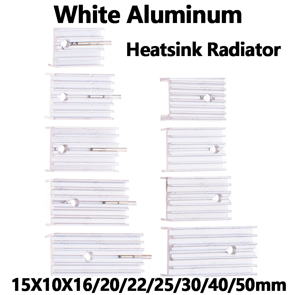 15x10x35/15 White Aluminum Heatsink Radiator 15*10*16/20 With Needle Transistor TO-220 For TO220 Transistors Integrated circuit