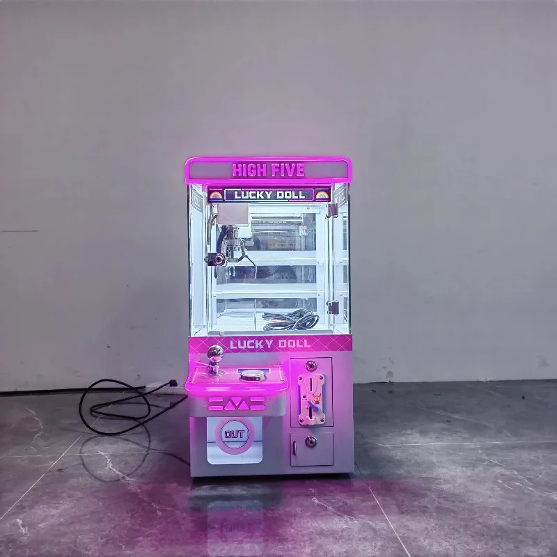 Customize the Appearance Factory Wholesale Plush Mini Toys Claw Machine Coin Operated Claw Crane Machine with Coin Acceptor