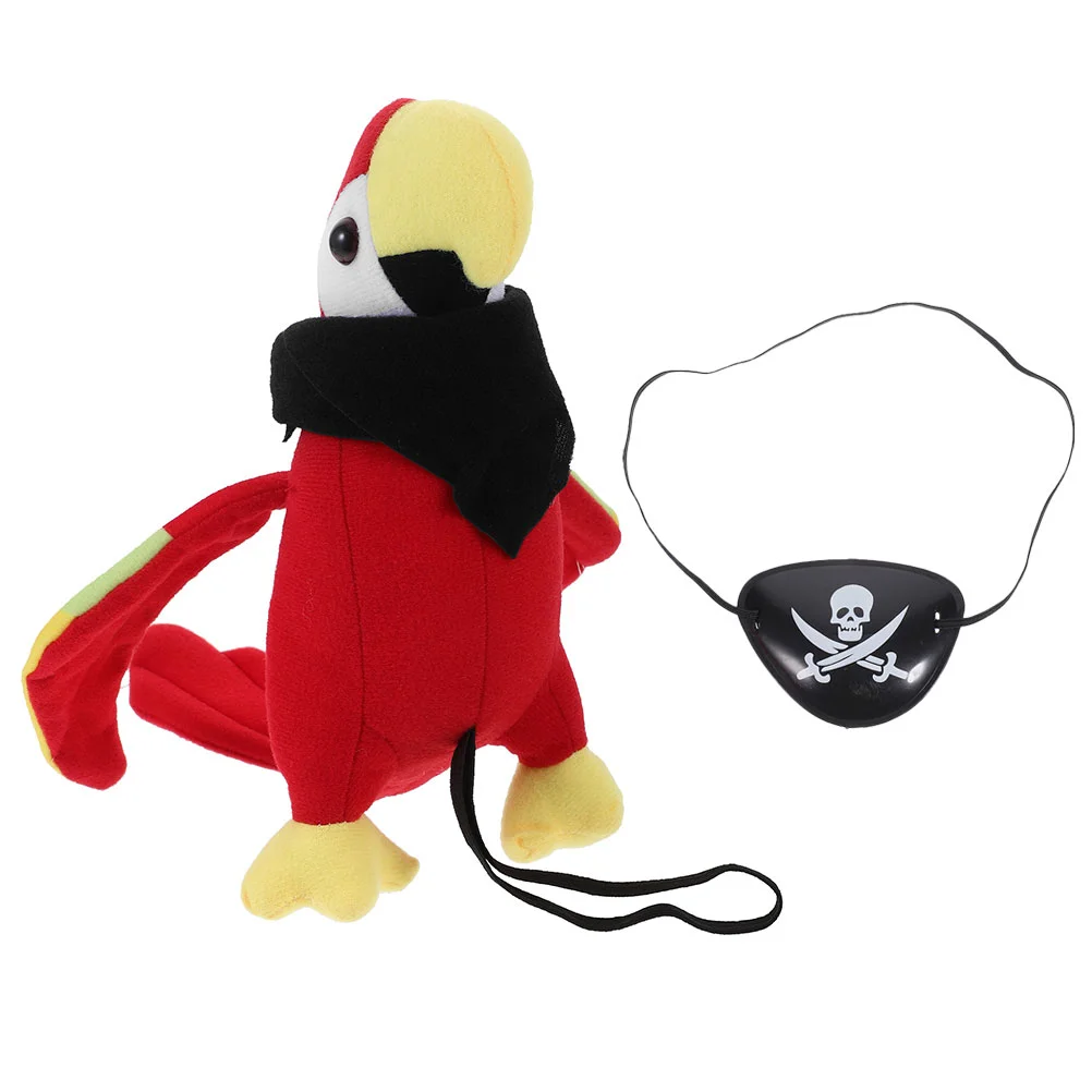 

Pirate Parrot Prop Stuffed Toy Plush Animal Model Cosplay Accessory for Shoulder Pirate Theme Party Halloween Costume Props