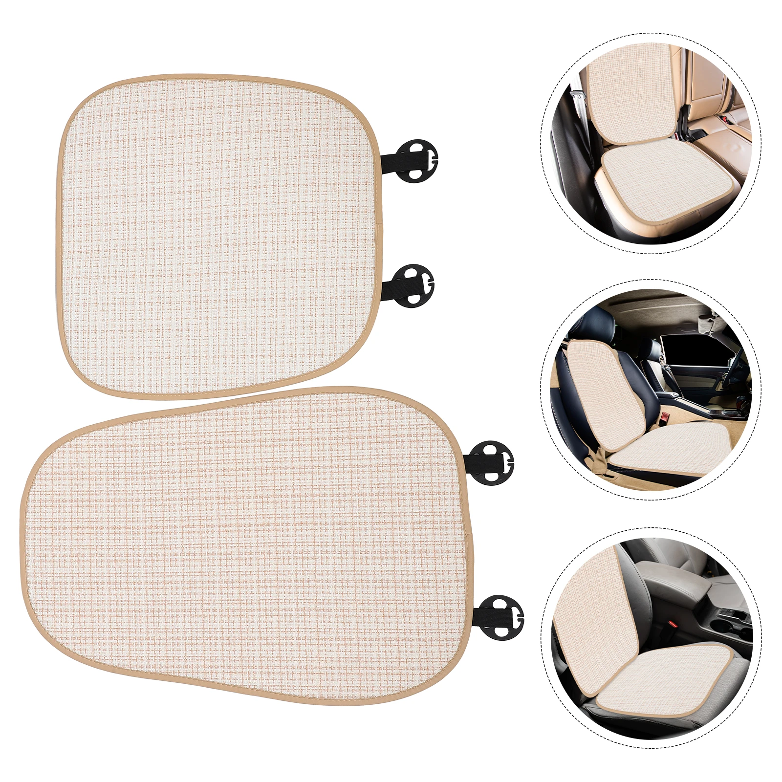 

Breathable Cushion Car Auto Cushions Front Driving Cotton Linen Slip-Resistant Comfortable Car Seat Pads Automotive for Men