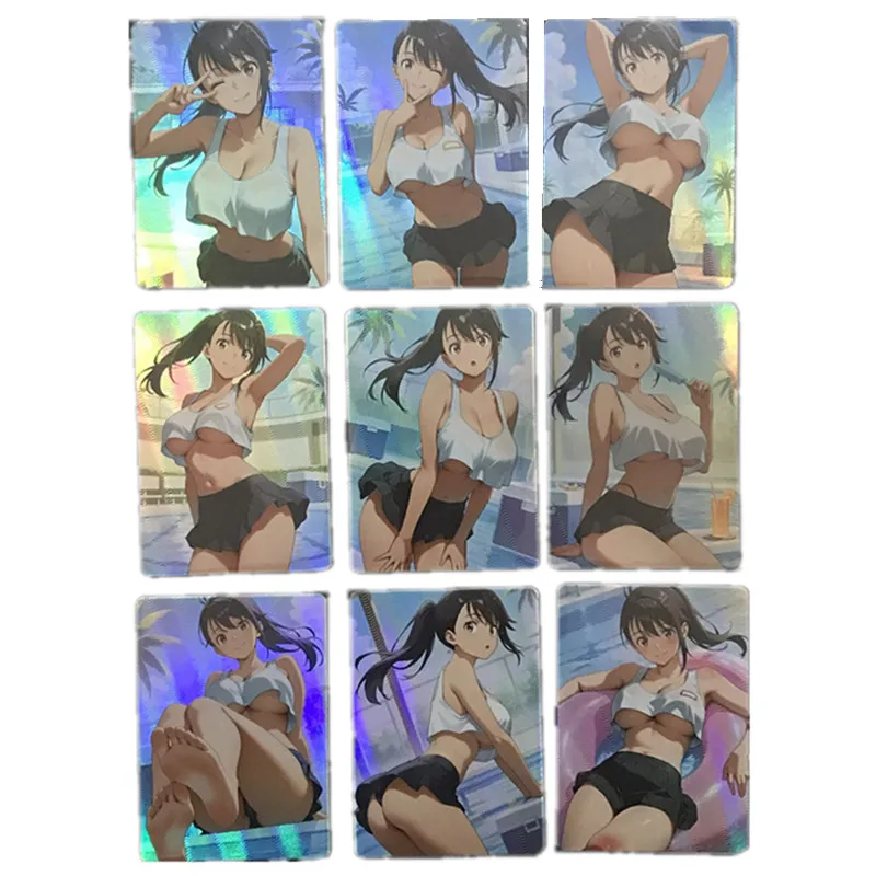 

9pcs/set Sexy Anime Card Iwato Suzume Nude Card 18+ ACG Goddess Adult Comic Game Collection Card Hobby Otaku Toy Gift