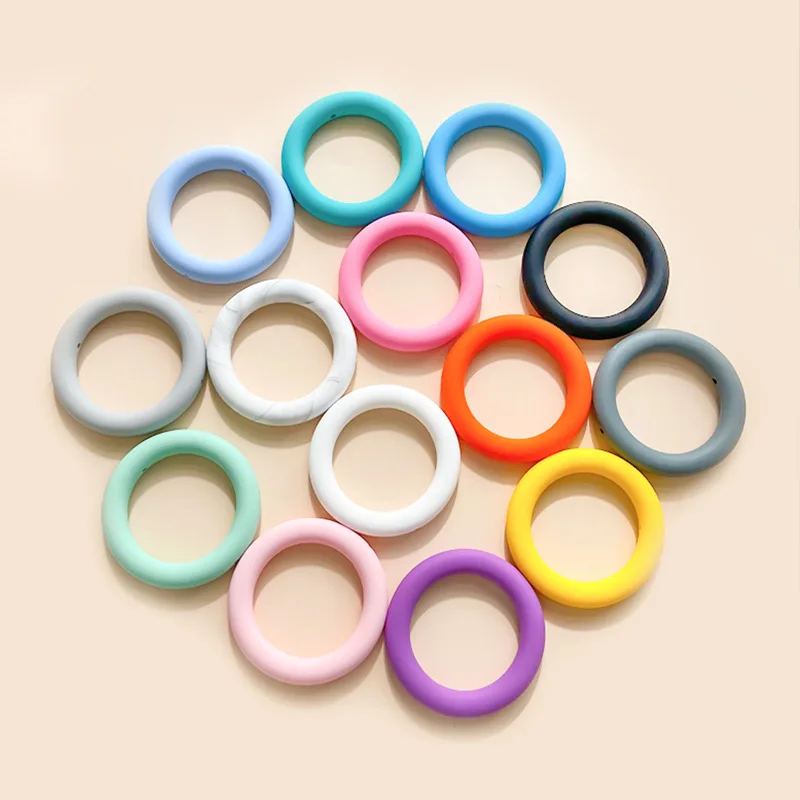 3pcs/65mm New Silicone Beads Jewellery Making Focal Beads DIY Keychain Charm Circular ring Popular Jewelry Accessories Wholesale