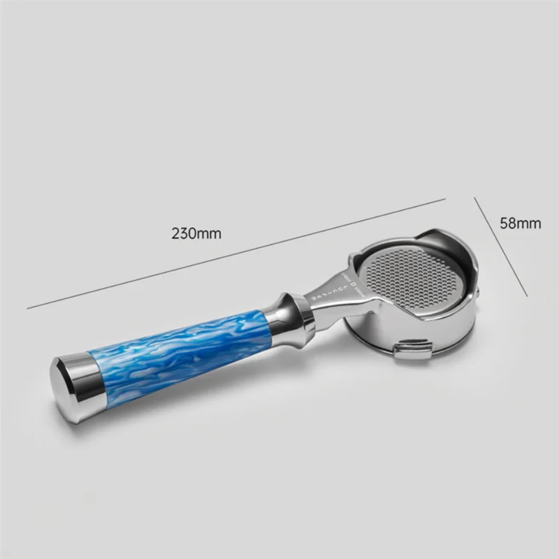 Portafiltro senza fondo in acciaio inossidabile AB43-58MM per E61, ECM, Rocket, Sanremo, Faema Accessorio per caffè espresso con 2 orecchie