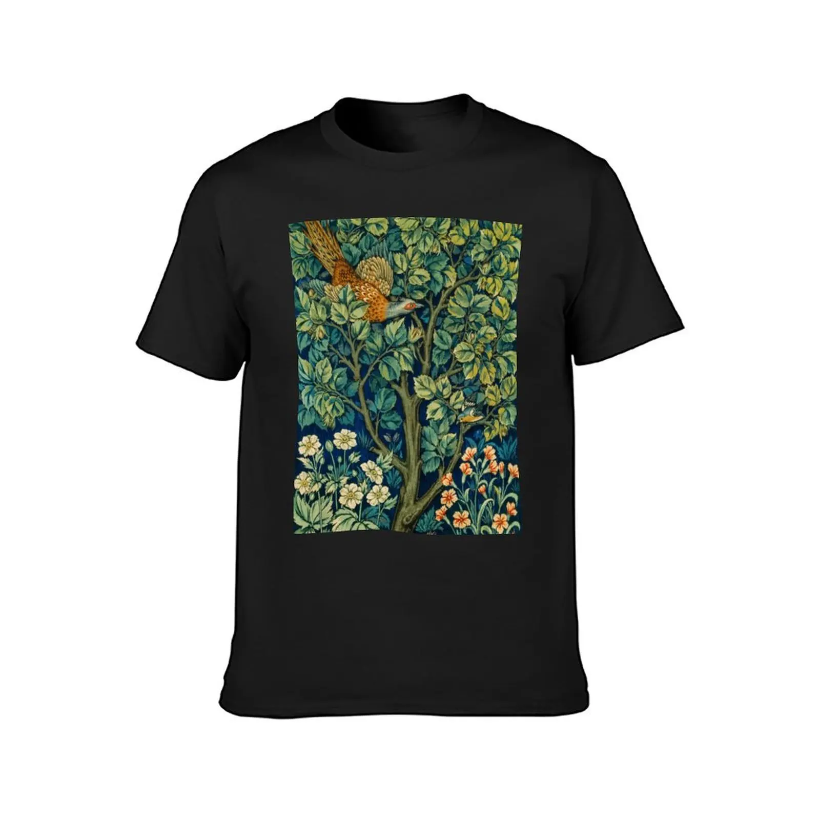 Vintage Forest Pattern By William Morris T-Shirt tees boys animal print heavy weight t shirts for men