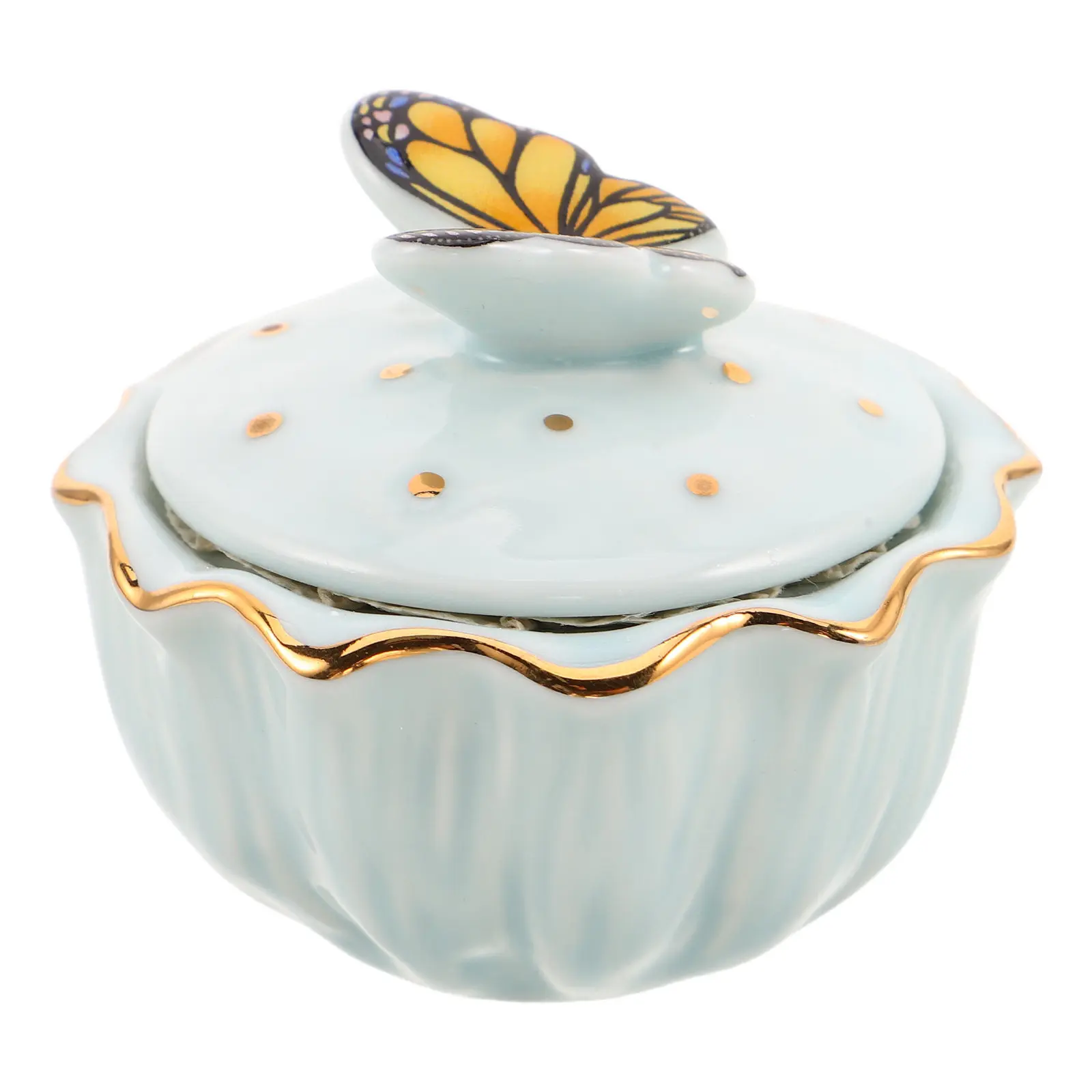 

Керамическая чаша для кистей для маникюра с синей бабочкой, сетчатый фильтр, стаканчик для очистки кистей, органайзер для домашнего салона красоты