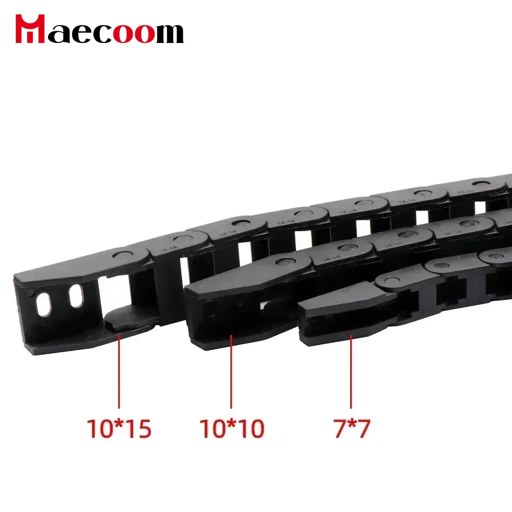 Cable Drag 7x7 10x10 10x15mm L1000mm Cable Drag Chain Wire Carrier with End Connector for CNC Engraving Voron 3D Printer