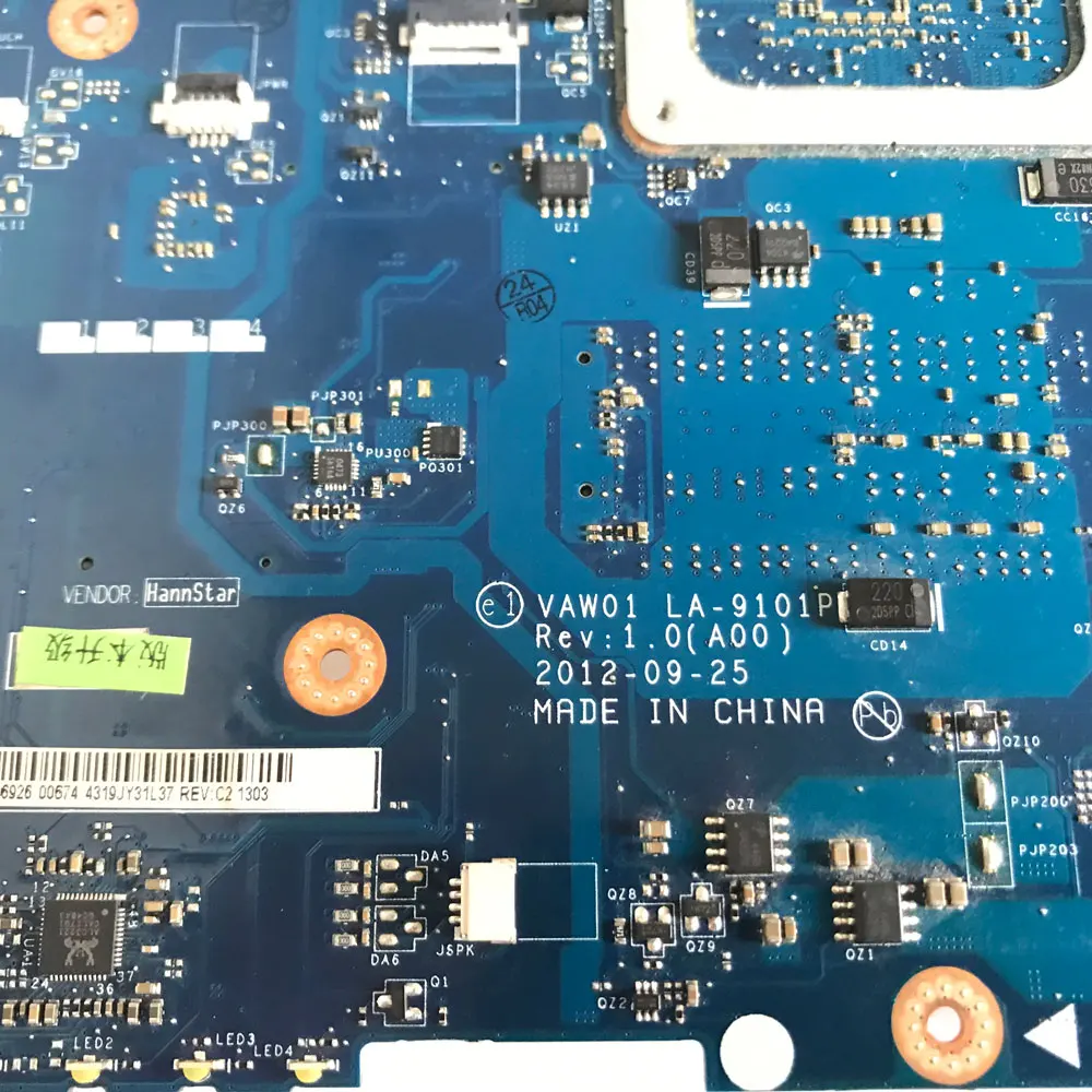 اللوحة الأم للكمبيوتر المحمول Dell 3521 5521 VAW01 LA-9101P LA-9104P اللوحة الأم مع وحدة المعالجة المركزية i5-3th Gen + GPU DDR3 تم اختبارها بالكامل