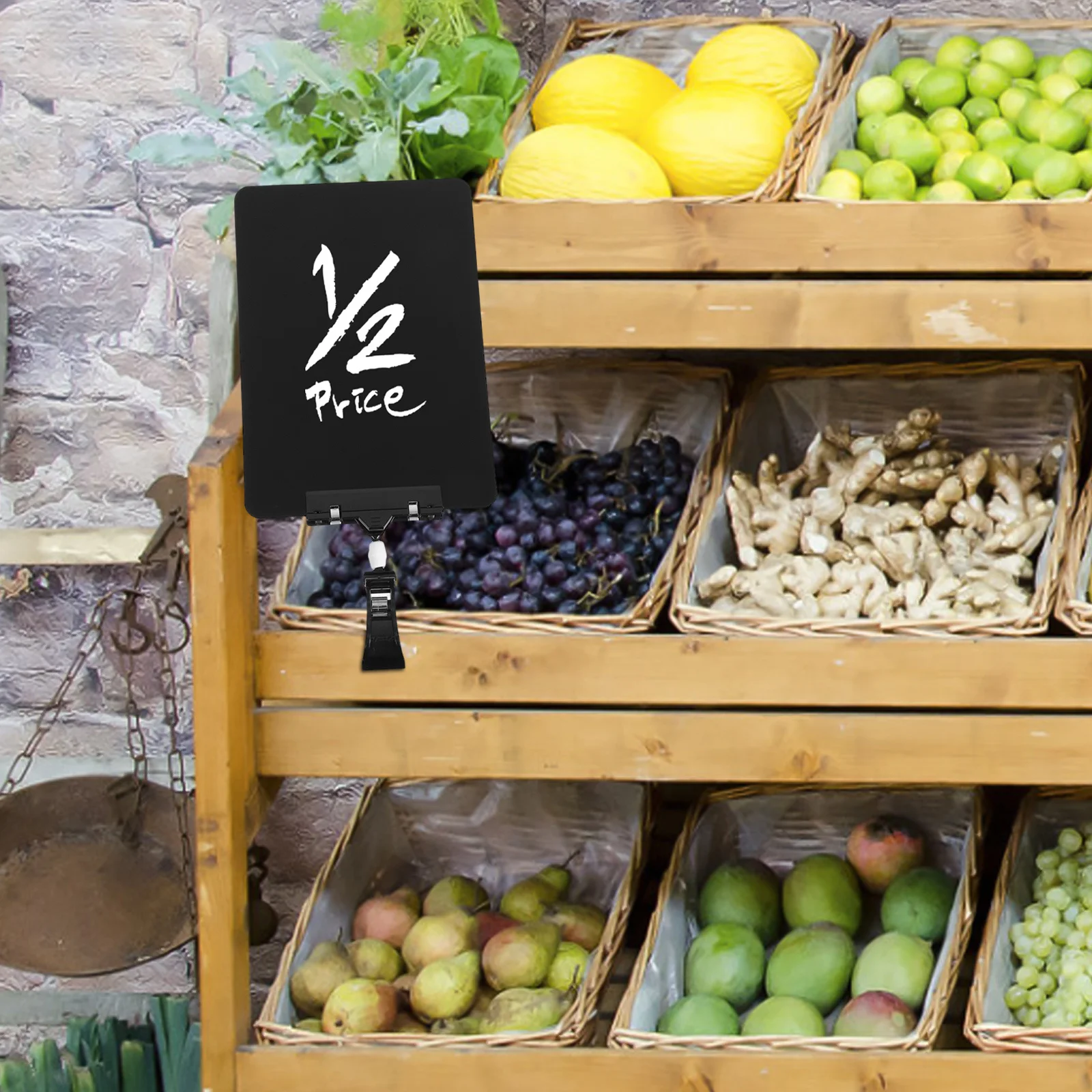 

4pcs Price Tag Clip Set Rewritable Chalkboard Signs For Retail Display Store Label Holder Sign Clips Supermarket Shelf Clamp