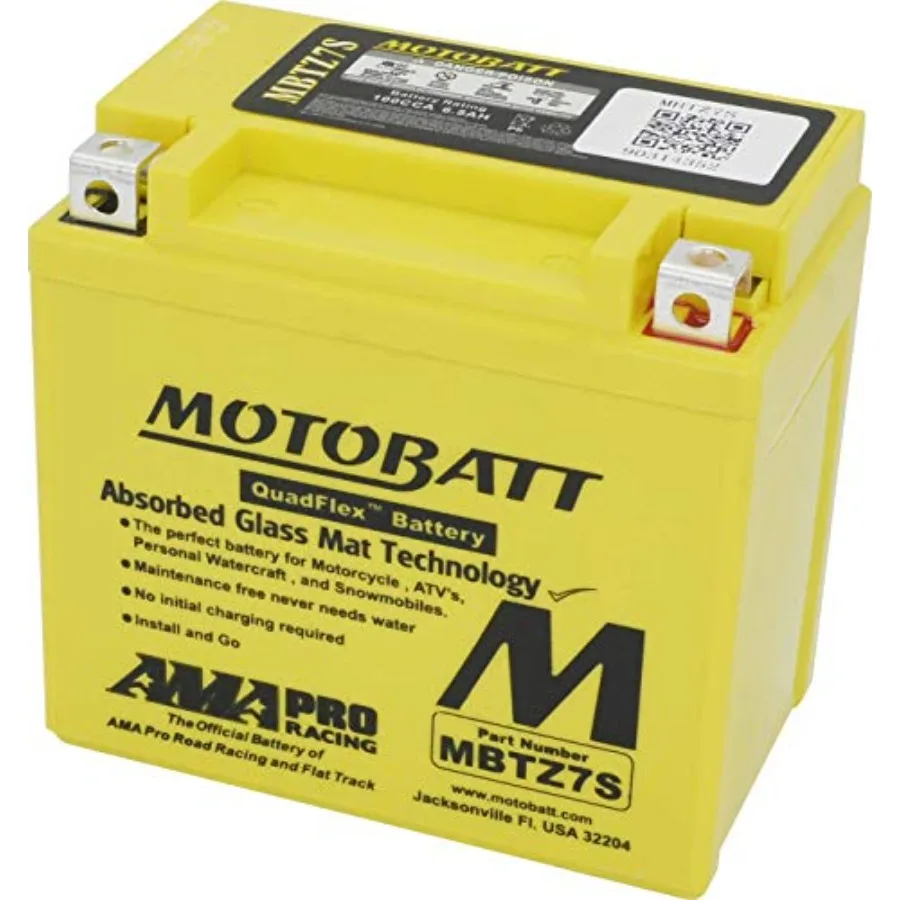 

12 Volt 6.7 Ah Sealed Maintenance Free AGM Battery for Automotive Use Black Long Lasting and Leak Proof