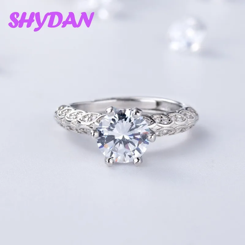 SHYDAN 925 Silber Diamantring für Damen Brautmode Schmuck