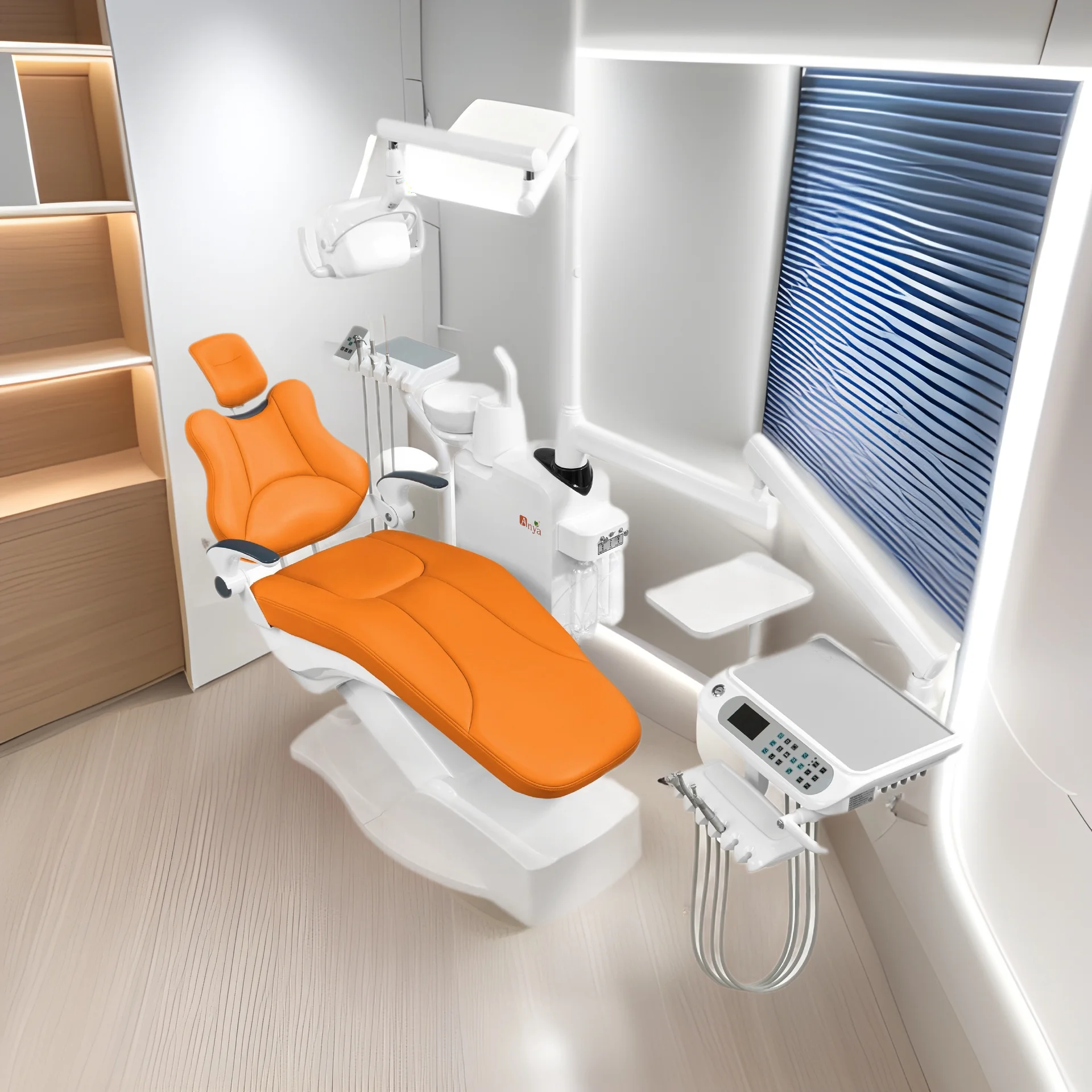 Dental Chair Unit, Oral Treatment Chair with Adjustable Headrest & Backrest, Dentist Patient Chair, Dental Treatment Bed