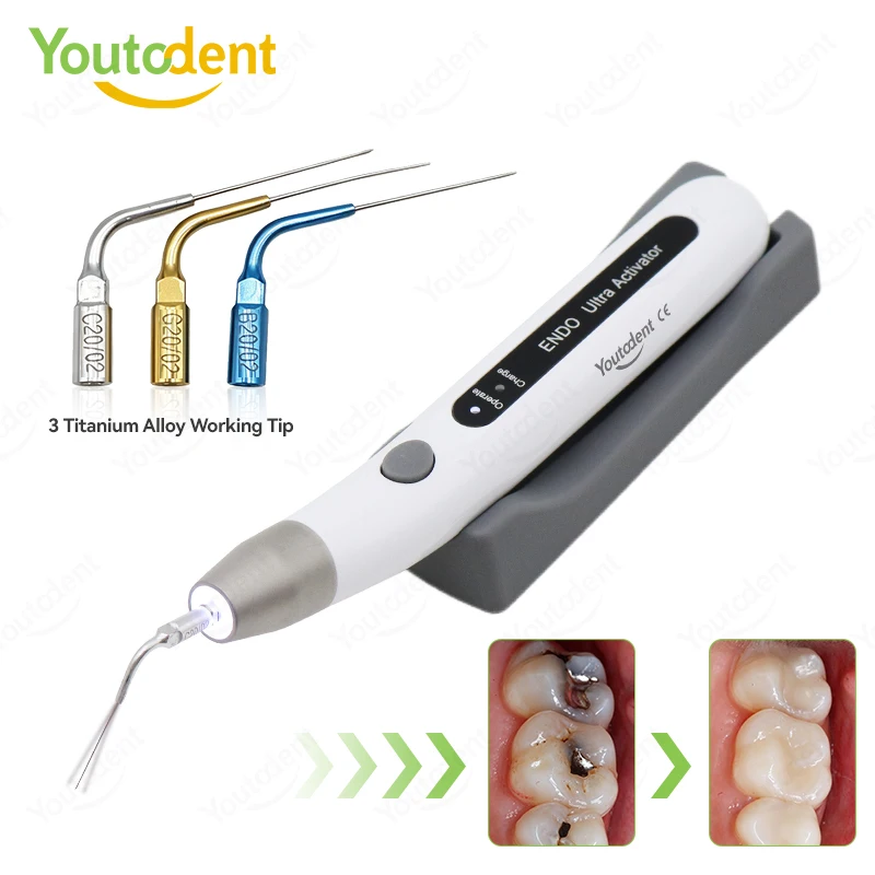 

Dental Endo Ultra Activator LED Ultrasonic Irrigator Root Canal Ultrasonic Sacling Handpiece with 3 Tips