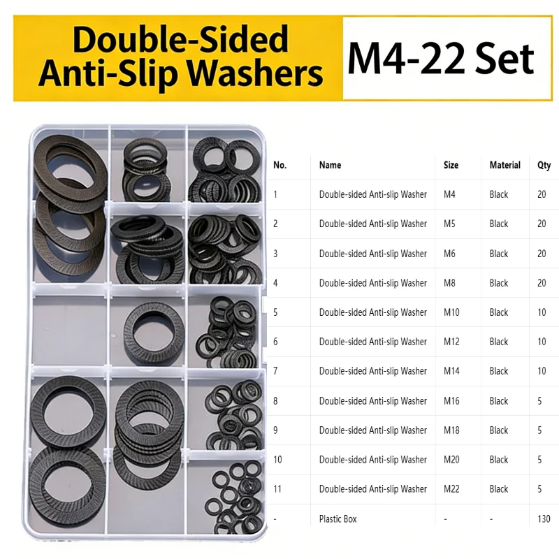 110/130pcs Boxed Plastic Nylon Flat Washer Plain Spacer Insulation Gasket Ring Assortment Kit Set M3 M4 M5 M6 M8 M10 M12
