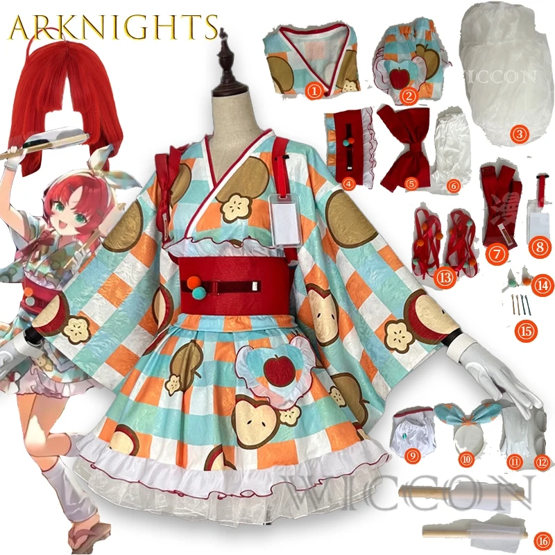 

BArknights Taiko Collab Durin Festival Cosplay Costume FullSet Anime Game Character Outfit Halloween Kawaii Christmas Apple Game