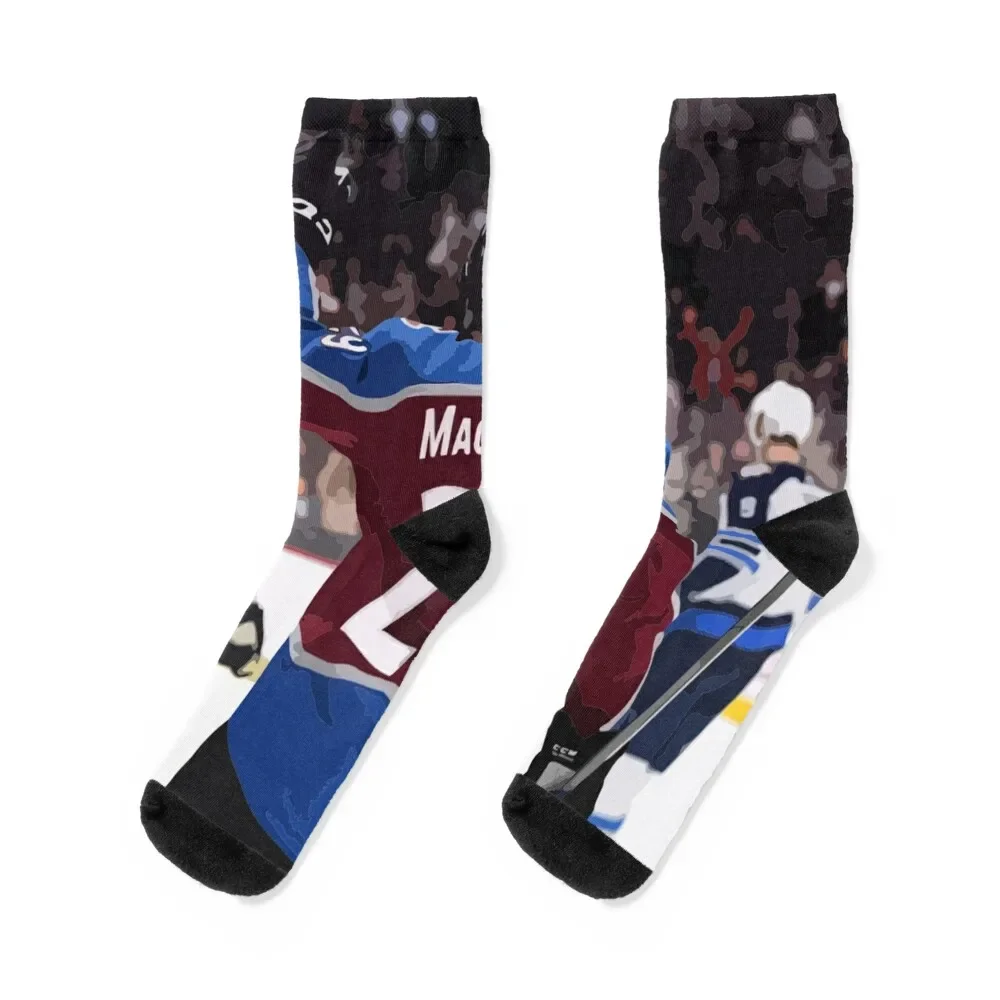 Nathan MacKinnon Jersey Painting Socks aesthetic professional running crazy short Socks Men Women's