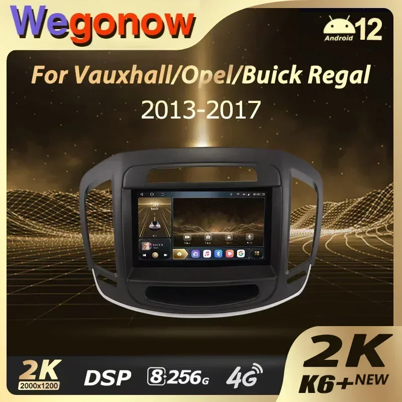 Autoradio K6 + 2K, Android 12, Navigation GPS, Stéréo, 2Din, Lecteur pour Voiture Opel Insignia, Buick Regal (13.3-360), 2013 Pouces, 2017