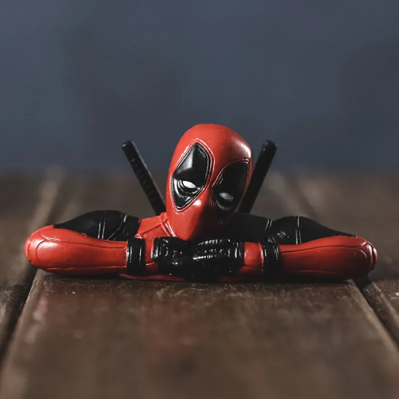 Anime Deadpool Action Figure Sitting Posture Model  X-Men Mini Doll Decoration Plastic Collection Figurine Kids Toy Gift