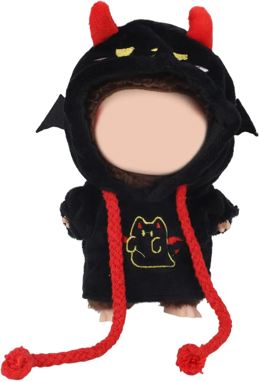 

Новые аксессуары для кукол 10 см, хлопковая одежда для кукол, плащ с черным котом, плюшевая накидка «сделай сам», милые аксессуары для кукол Labubu 17 см, подарки для девочек, игрушки