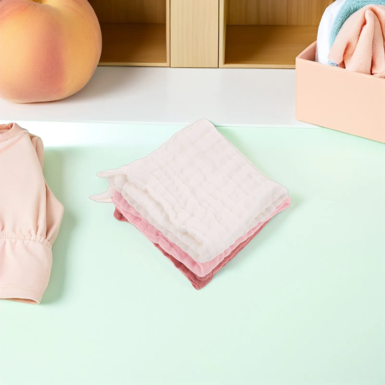 6-個のベビーげっぷ布ソフトコットンモスリン特大吸収性新生児肩げっぷ布男の子女の子用授乳よだれかけ